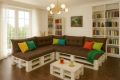 Cuscino per pallet da giardino - set di 7 cuscini: Marrone