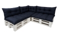 Cuscino per pallet da giardino - set di 7 cuscini: Blu Marino