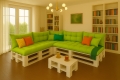 Cuscino per pallet da giardino - set di 7 cuscini: Lemon