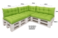 Cuscino per pallet da giardino - set di 7 cuscini: Lemon