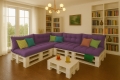 Cuscino per pallet da giardino - set di 7 cuscini: Viola