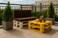 CUSCINI PER PALLET - FLAT: Marrone