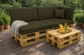 Set di 6 cuscini piatti da giardino in pallet: Verde