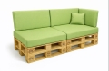 Set di 6 cuscini piatti da giardino in pallet: Verde