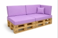 Set di 6 cuscini piatti da giardino in pallet: Viola