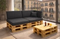 Set di 6 cuscini piatti da giardino in pallet: Antracite