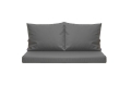 Poduszki na sofę ogrodową polirattan 2-3-osobową: Szary