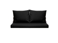 Poduszki na sofę ogrodową polirattan 2-3-osobową: Czarne