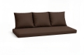 Poduszki na sofę ogrodową polirattan 2-3-osobową: Brązowe
