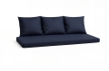 Poduszki na sofę ogrodową polirattan 2-3-osobową: Granatowy