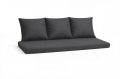 Poduszki na sofę ogrodową polirattan 2-3-osobową: Antracyt