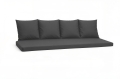 Poduszki na sofę ogrodową polirattan 2-3-osobową: Antracyt