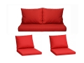 Komplet poduszek na meble rattanowe: Czerwone