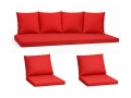 Komplet poduszek na meble rattanowe: Czerwone