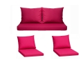 Komplet poduszek na meble rattanowe: Różowe