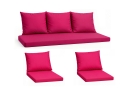 Komplet poduszek na meble rattanowe: Różowe
