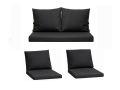 Komplet poduszek na meble rattanowe: Czarne