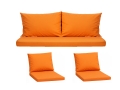 Komplet poduszek na meble rattanowe: Pomarańczowe