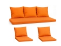 Komplet poduszek na meble rattanowe: Pomarańczowe