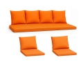 Komplet poduszek na meble rattanowe: Pomarańczowe