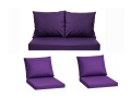 Komplet poduszek na meble rattanowe: Fioletowe