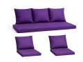 Komplet poduszek na meble rattanowe: Fioletowe