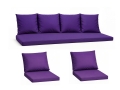 Komplet poduszek na meble rattanowe: Fioletowe