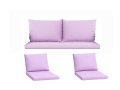 Komplet poduszek na meble rattanowe: Jasny fiolet 