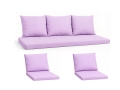 Komplet poduszek na meble rattanowe: Jasny fiolet 