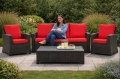 Set di cuscini in rattan : Rosso