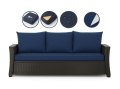 CUSCINI PER DIVANO DA GIARDINO 2-3 POSTI: Blu scuro