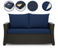 CUSCINI PER DIVANO DA GIARDINO 2-3 POSTI: Blu scuro