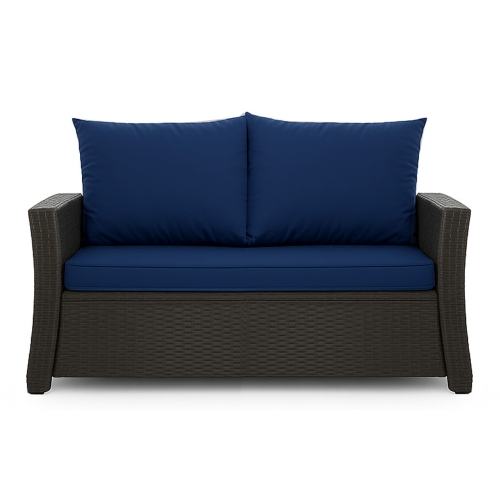 CUSCINI PER DIVANO DA GIARDINO 2-3 POSTI: Blu scuro