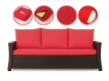 CUSCINI PER DIVANO DA GIARDINO 2-3 POSTI Rosso