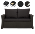 CUSCINI PER DIVANO DA GIARDINO 2-3 POSTI Nero