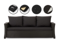 CUSCINI PER DIVANO DA GIARDINO 2-3 POSTI Nero