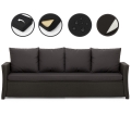 CUSCINI PER DIVANO DA GIARDINO 2-3 POSTI Nero