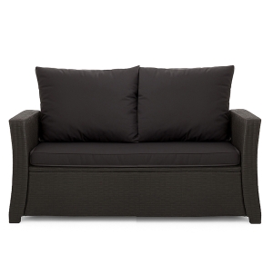 CUSCINI PER DIVANO DA GIARDINO 2-3 POSTI Nero