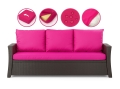 CUSCINI PER DIVANO DA GIARDINO 2-3 POSTI Rosa