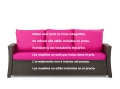 CUSCINI PER DIVANO DA GIARDINO 2-3 POSTI Rosa