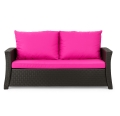 CUSCINI PER DIVANO DA GIARDINO 2-3 POSTI Rosa