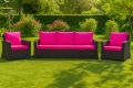 CUSCINI PER DIVANO DA GIARDINO 2-3 POSTI Rosa