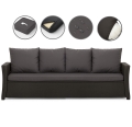 CUSCINI PER DIVANO DA GIARDINO 2-3 POSTI: Grigio scuro