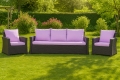 CUSCINI PER DIVANO DA GIARDINO 2-3 POSTI  Viola 
