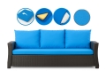 CUSCINI PER DIVANO DA GIARDINO 2-3 POSTI Blu