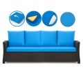 CUSCINI PER DIVANO DA GIARDINO 2-3 POSTI Blu
