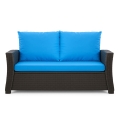 CUSCINI PER DIVANO DA GIARDINO 2-3 POSTI Blu