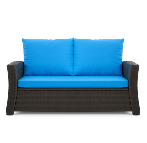 CUSCINI PER DIVANO DA GIARDINO 2-3 POSTI Blu