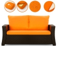 CUSCINI PER DIVANO DA GIARDINO 2-3 POSTI Arancione
