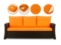CUSCINI PER DIVANO DA GIARDINO 2-3 POSTI Arancione